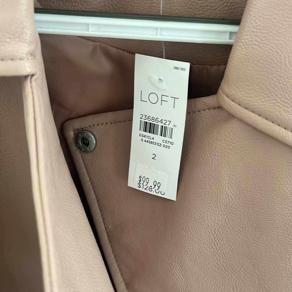 Pink leather jacket from Loft - Picture 2 of 5